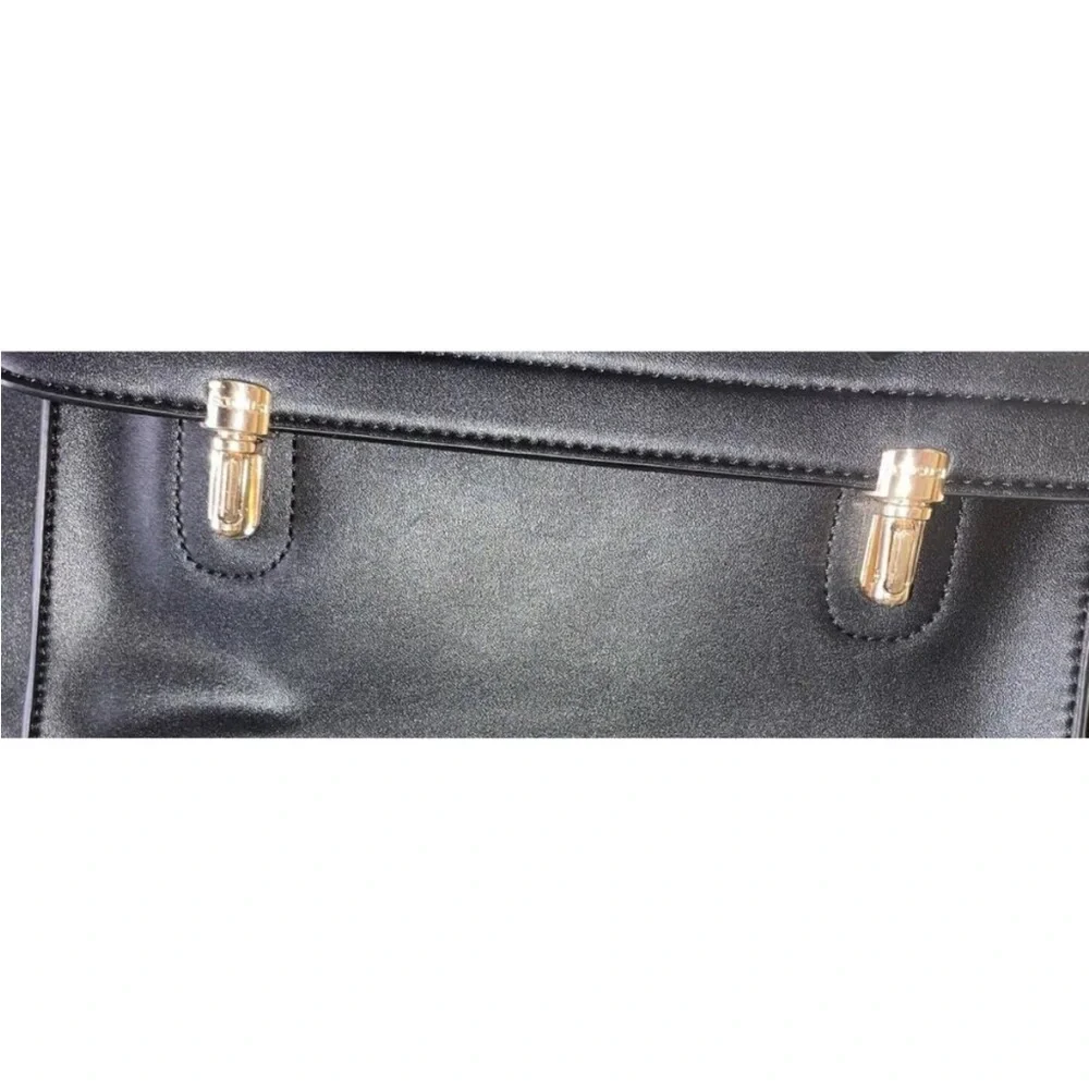 ECOSUSI Black Vegan Leather Backpack or Messenger Laptop Bag
